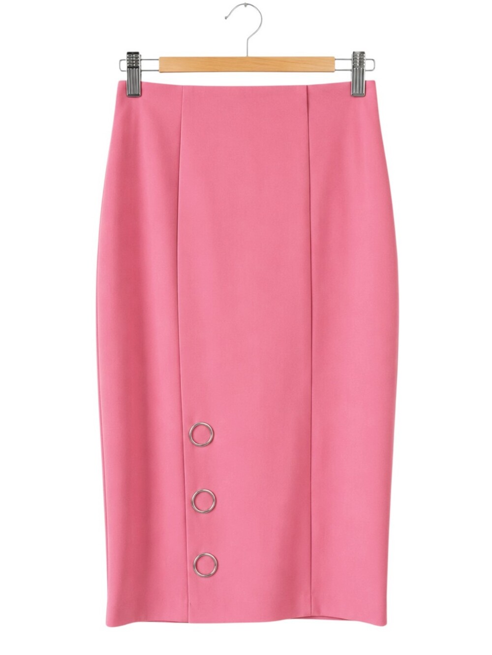 Ashley Stewart Pink Pencil Skirt Size 12 Career Workwear With Stretch - Picture 3 of 5
